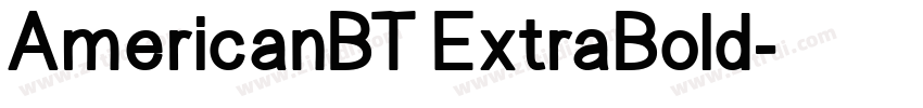 AmericanBT ExtraBold字体转换